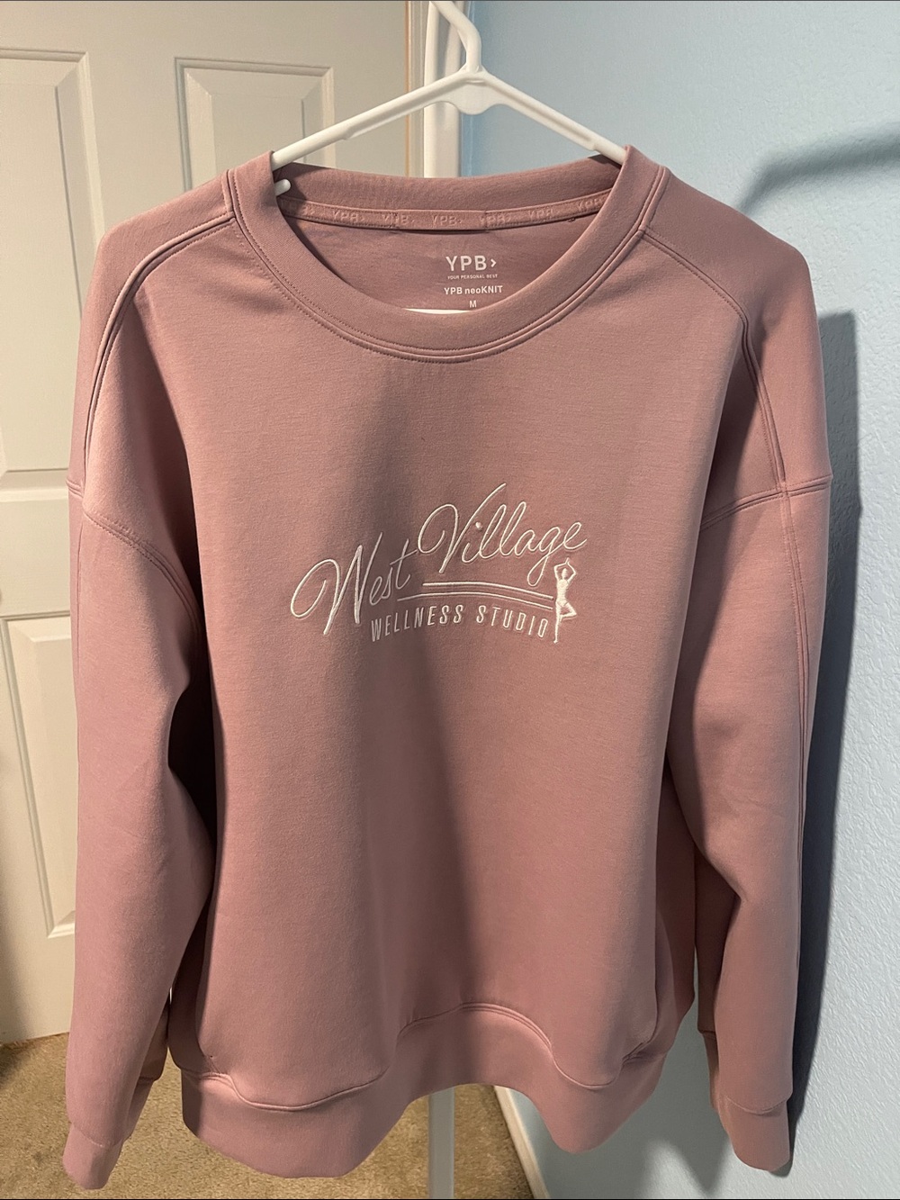 YPB West Village Wellness Studio Crewneck Sweatshirt - Dusty Rose